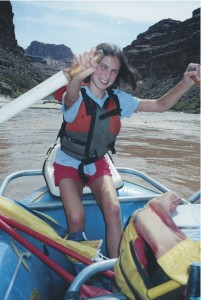 Child learns to row Durango