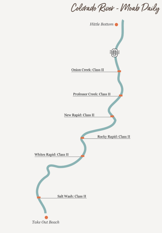 Moab Rafting Utah Map - Mild to Wild