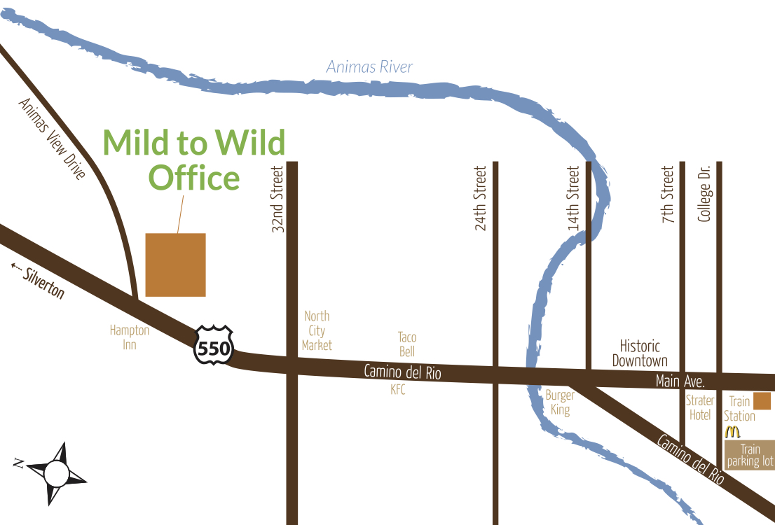 mild to wild location map