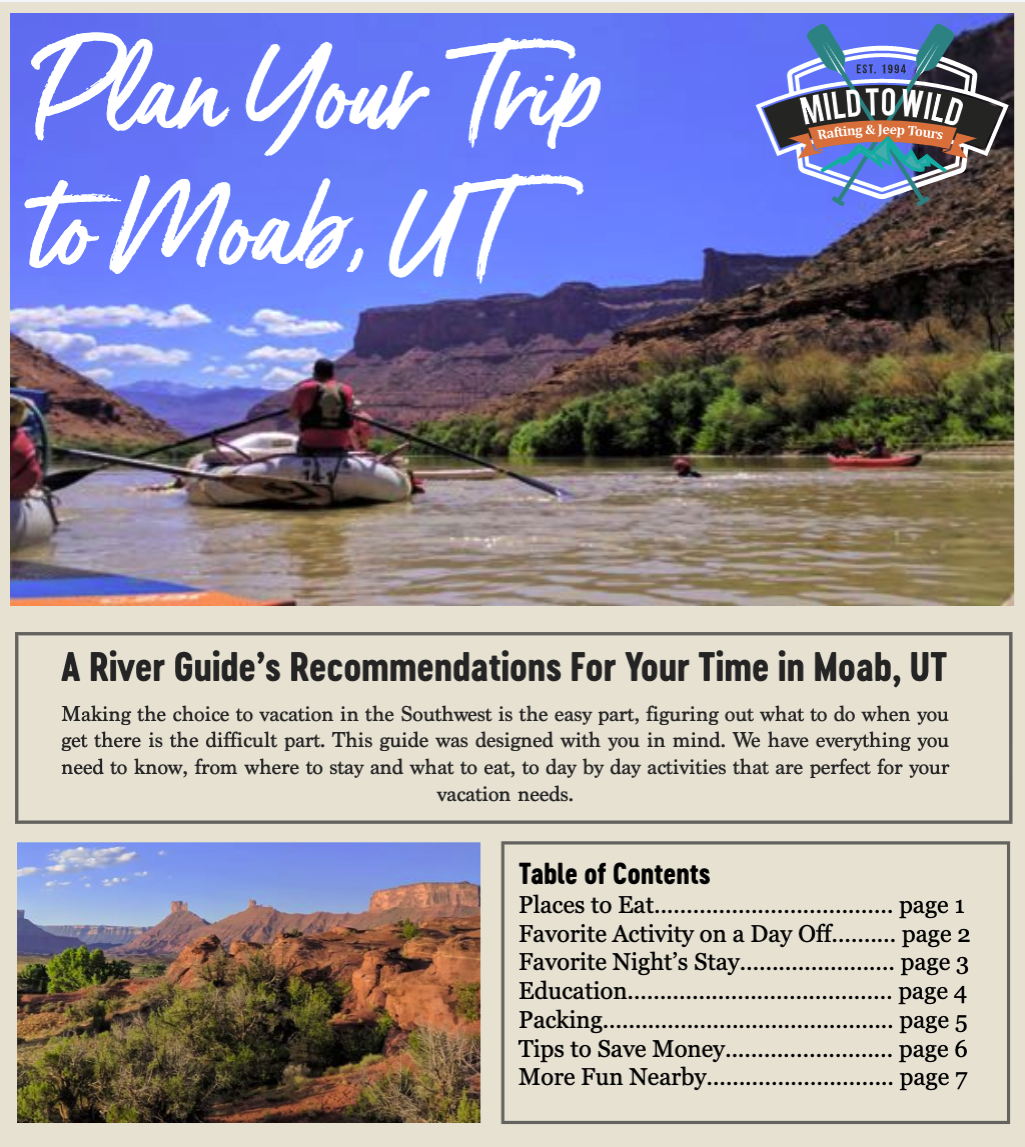 First Timers Guide to Moab - Mild to Wild Rafting