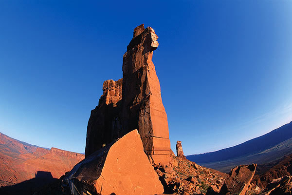 Spire of the Priest looming over Moab's Castle Valley