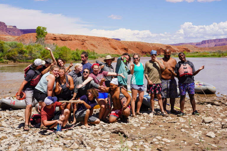 Castle Valley - Gap program group photo on shore
