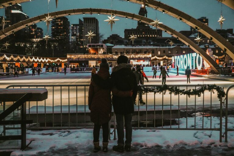 Ice skating rink Christmas 