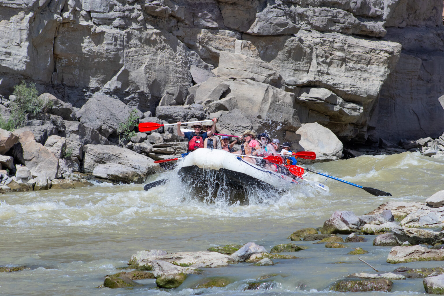 Desolation Canyon - Guests Celebrating Rapids - Mild To Wild