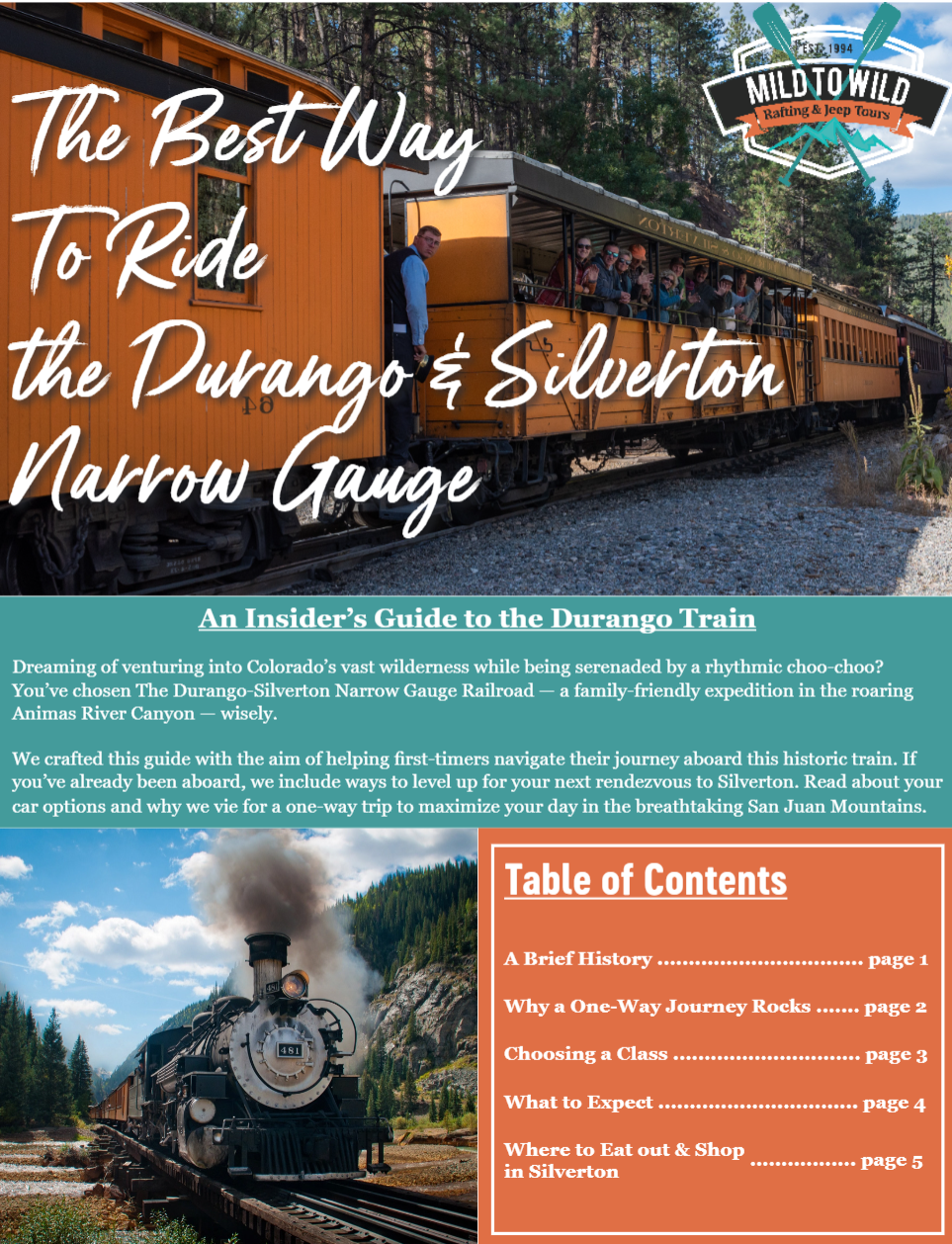 Preview of the Durango Train First Timer's Guide