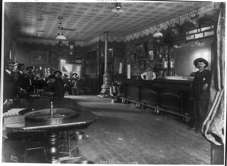 1890 Photograph of Gambling Hall in Telluride